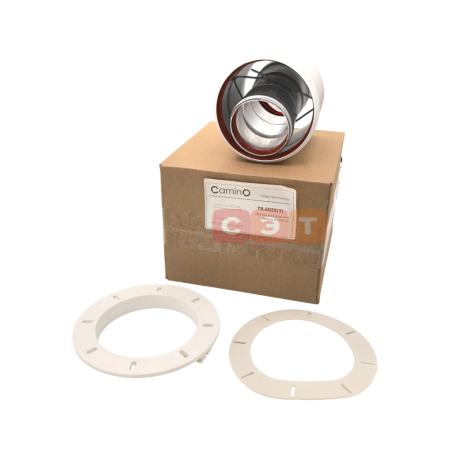 Адаптер коаксиальный вертикальный (фланец) Ø 60/100 мм